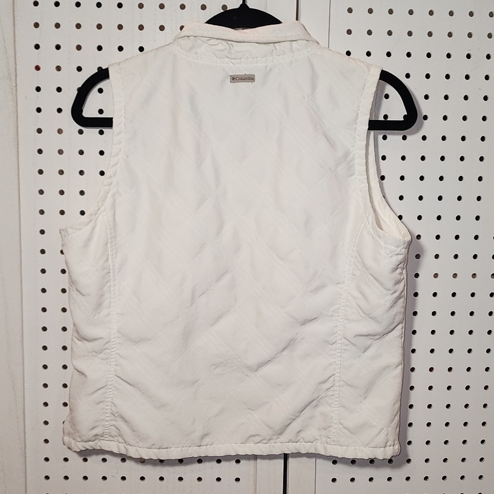 Columbia size PM White Vest Full Zip Lightweight - Picture 6 of 7